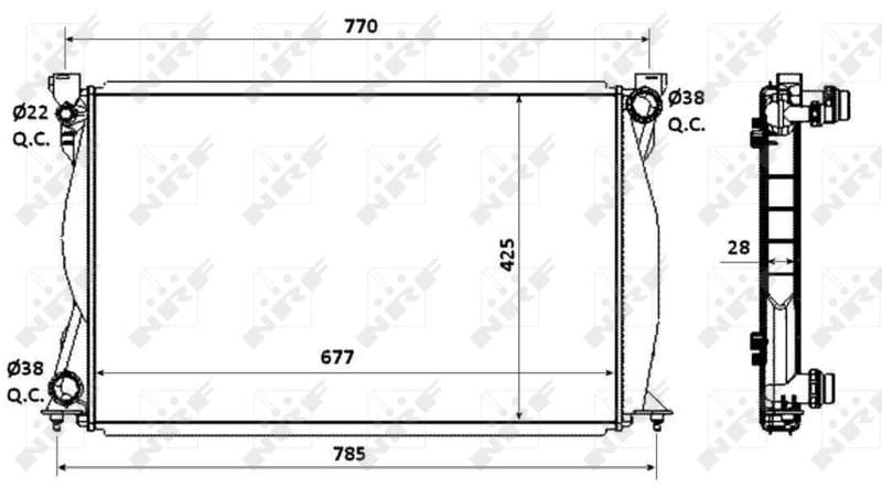 Radiators, Motora dzesēšanas sistēma NRF 58359 1