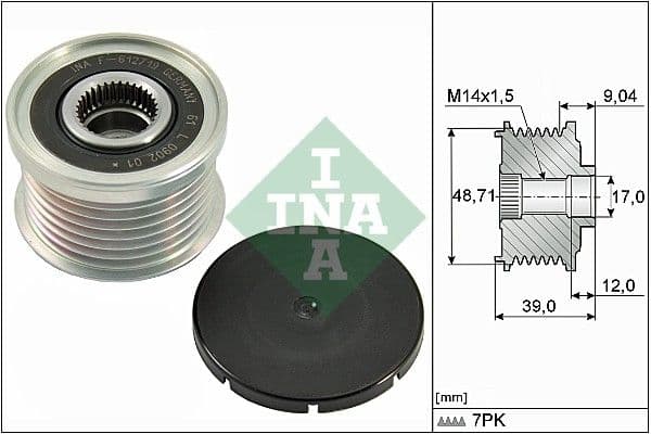 Ģeneratora brīvgaitas mehānisms Schaeffler INA 535 0275 10 1