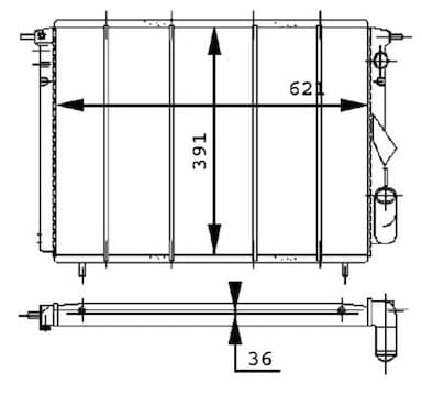 Radiators, Motora dzesēšanas sistēma MAHLE CR 452 000S 2