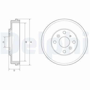 Bremžu trumulis DELPHI BF649 1
