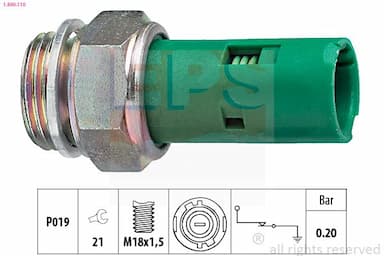 Eļļas spiediena devējs EPS 1.800.110 1