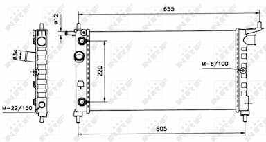 Radiators, Motora dzesēšanas sistēma NRF 50552 4