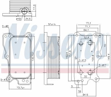 Eļļas radiators, Motoreļļa NISSENS 90783 5