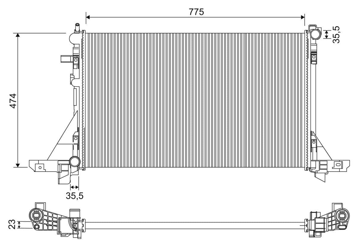 Radiators, Motora dzesēšanas sistēma VALEO 701953 1