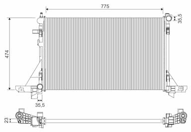 Radiators, Motora dzesēšanas sistēma VALEO 701953 1