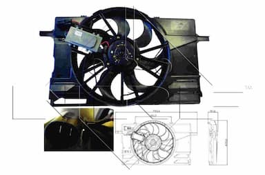 Ventilators, Motora dzesēšanas sistēma NRF 47412 1