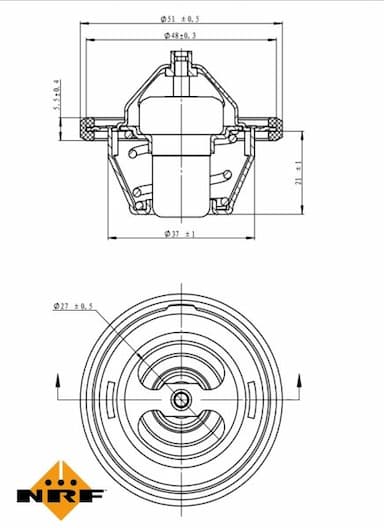 Termostats, Dzesēšanas šķidrums NRF 725149 5