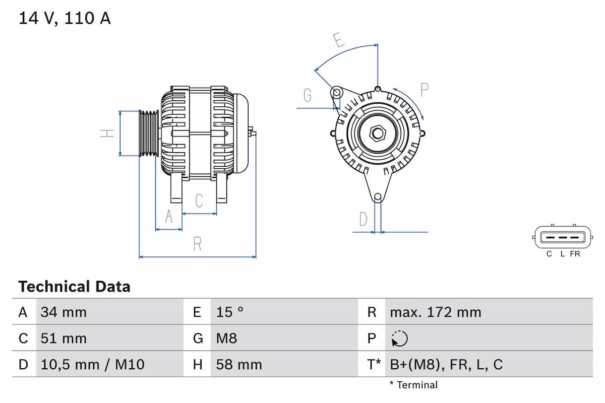 Ģenerators BOSCH 0 986 083 520 1