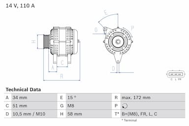 Ģenerators BOSCH 0 986 083 520 1