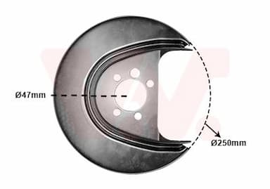 Dubļu sargs, Bremžu disks VAN WEZEL 5829374 1