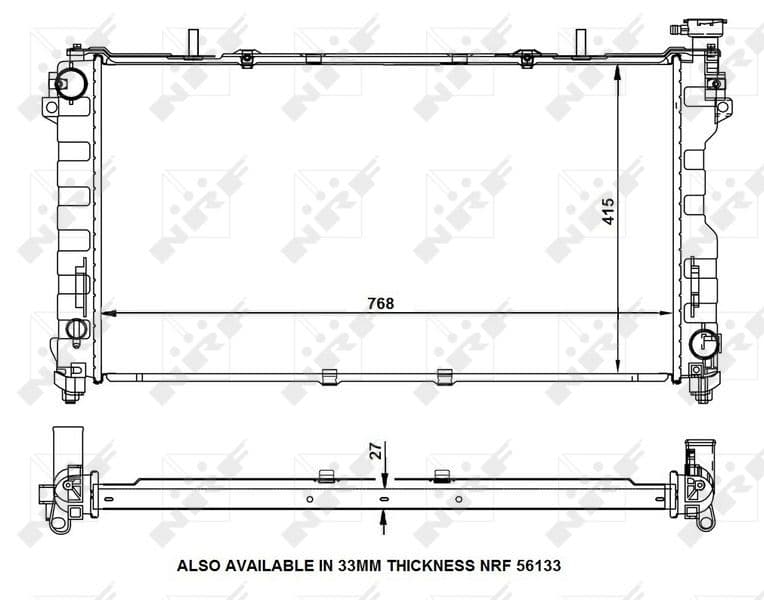 Radiators, Motora dzesēšanas sistēma NRF 53156 1