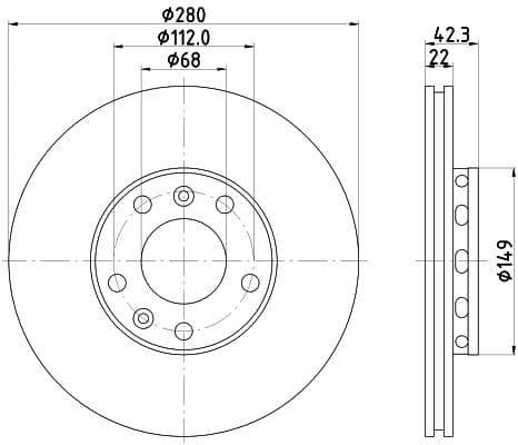 Bremžu diski HELLA 8DD 355 113-321 1