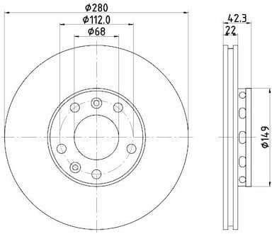 Bremžu diski HELLA 8DD 355 113-321 1