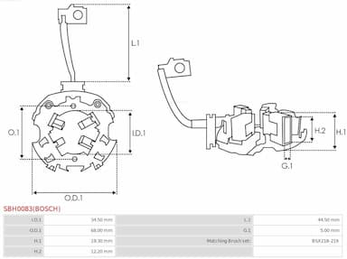 Kronšteins, Ogļu sukas AS-PL SBH0083(BOSCH) 2