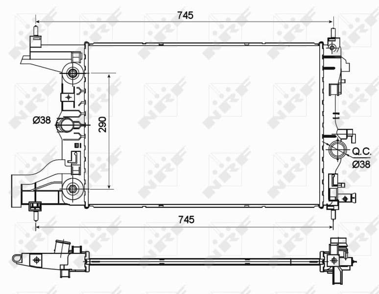 Radiators, Motora dzesēšanas sistēma NRF 53122 1