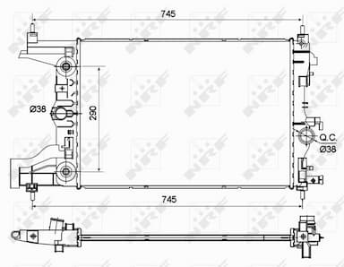 Radiators, Motora dzesēšanas sistēma NRF 53122 1