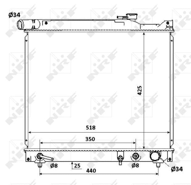 Radiators, Motora dzesēšanas sistēma NRF 53912 1