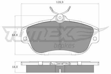 Bremžu uzliku kompl., Disku bremzes TOMEX Brakes TX 14-01 1