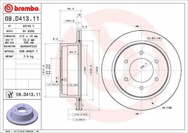 Bremžu diski BREMBO 09.D413.11 1