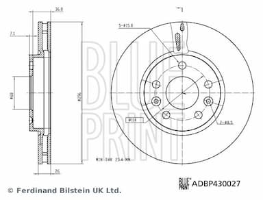 Bremžu diski BLUE PRINT ADBP430027 3