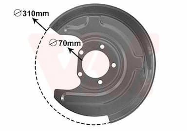 Dubļu sargs, Bremžu disks VAN WEZEL 0315373 1