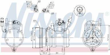Kompresors, Gaisa kond. sistēma NISSENS 89255 7