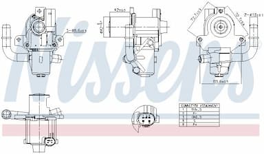 Izpl. gāzu recirkulācijas vārsts NISSENS 98264 1