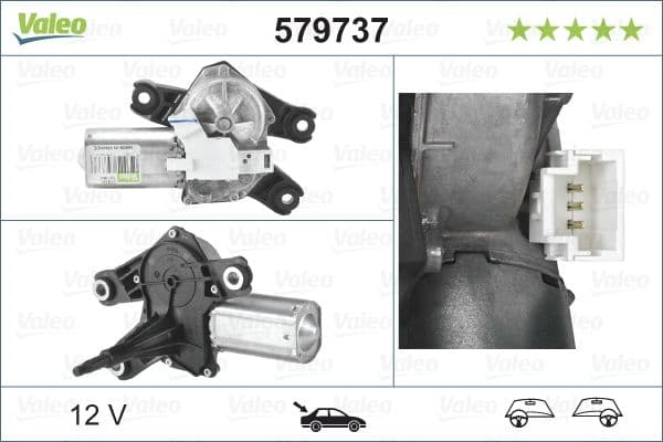 Stikla tīrītāju motors VALEO 579737 1