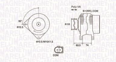 Ģenerators MAGNETI MARELLI 063731905010 1