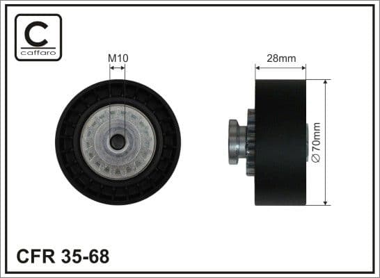 Spriegotājrullītis, Ķīļrievu siksna CAFFARO 35-68 1