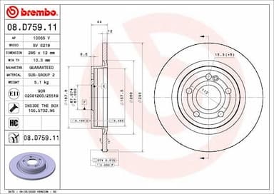 Bremžu diski BREMBO 08.D759.11 1