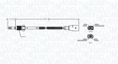 Devējs, Izplūdes gāzu temperatūra MAGNETI MARELLI 172000123010 2