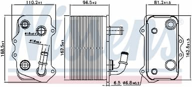 Eļļas radiators, Mehāniskā pārnesumkārba NISSENS 90934 6