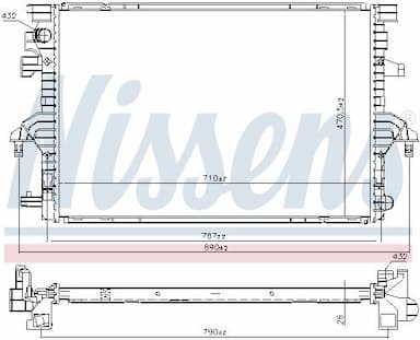 Radiators, Motora dzesēšanas sistēma NISSENS 606088 5