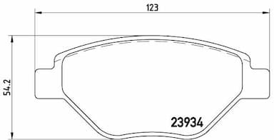 Bremžu uzliku kompl., Disku bremzes BREMBO P 68 031 1