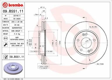 Bremžu diski BREMBO 09.B551.11 1