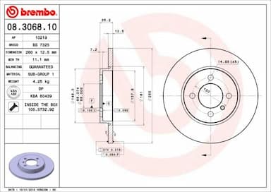 Bremžu diski BREMBO 08.3068.10 1