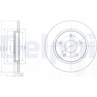 Bremžu diski DELPHI BG4247 1