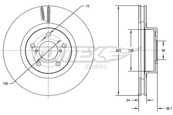 Bremžu diski TOMEX Brakes TX 72-74 1