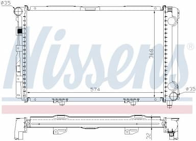 Radiators, Motora dzesēšanas sistēma NISSENS 62671A 5