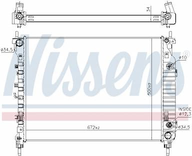 Radiators, Motora dzesēšanas sistēma NISSENS 606256 5