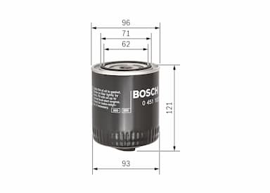 Eļļas filtrs BOSCH 0 451 103 028 5