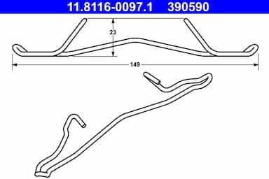 Atspere, Bremžu suports ATE 11.8116-0097.1 1