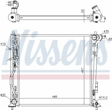 Radiators, Motora dzesēšanas sistēma NISSENS 606606 5