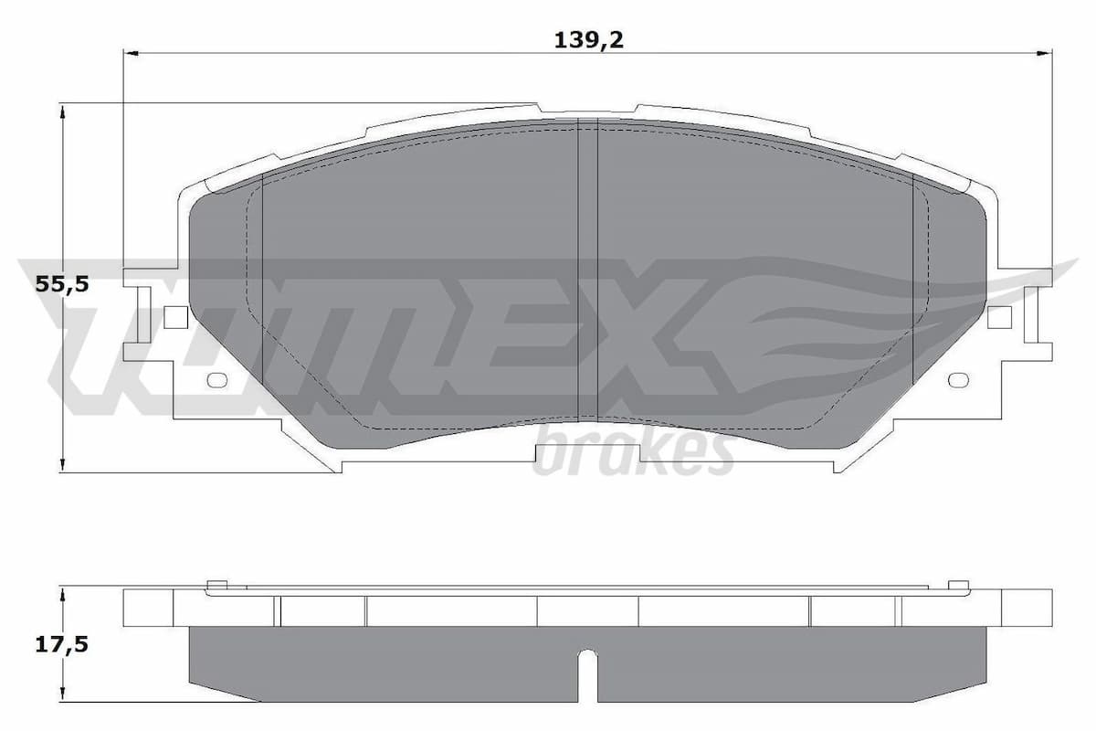 Bremžu uzliku kompl., Disku bremzes TOMEX Brakes TX 14-72 1