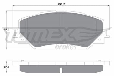 Bremžu uzliku kompl., Disku bremzes TOMEX Brakes TX 14-72 1