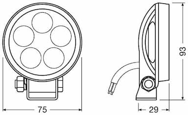 Tālās gaismas lukturis ams-OSRAM LEDWL102-SP 3