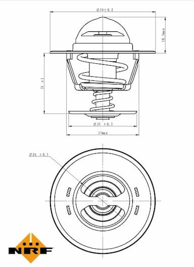 Termostats, Dzesēšanas šķidrums NRF 725213 5