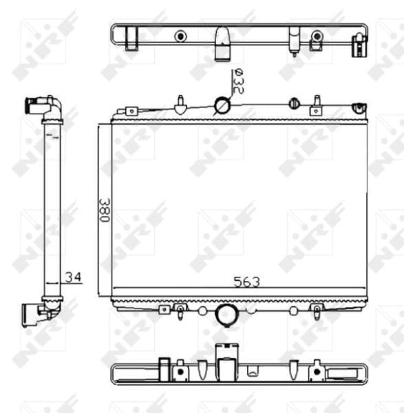 Radiators, Motora dzesēšanas sistēma NRF 58303A 1