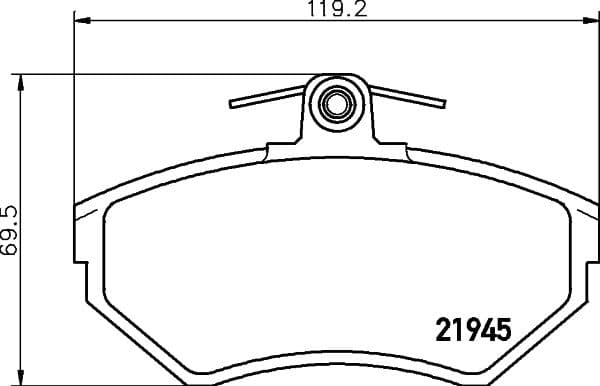 Bremžu uzliku kompl., Disku bremzes HELLA 8DB 355 018-241 1